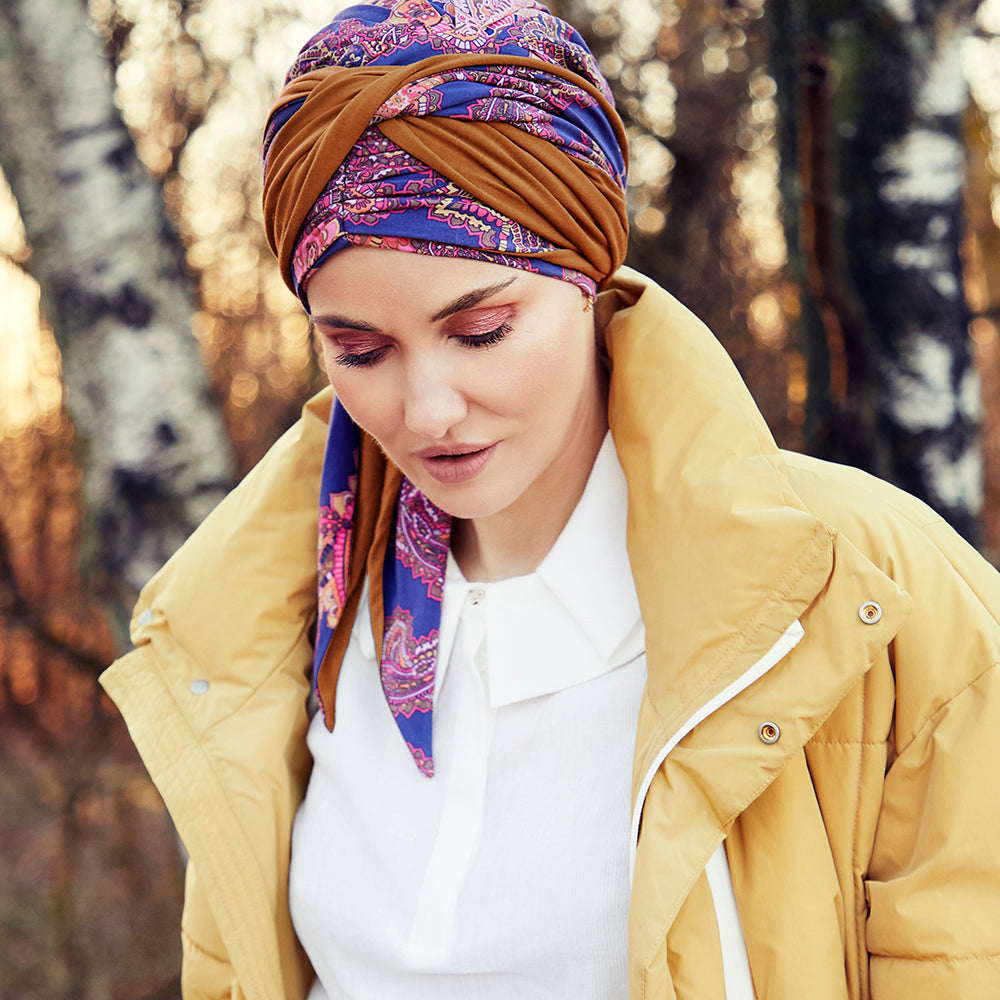 BELISA TURBAN W.RIBBONS - Paisley Swirls
