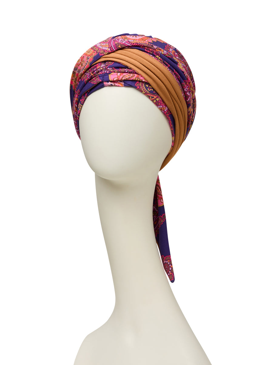 BELISA TURBAN W.RIBBONS - Paisley Swirls
