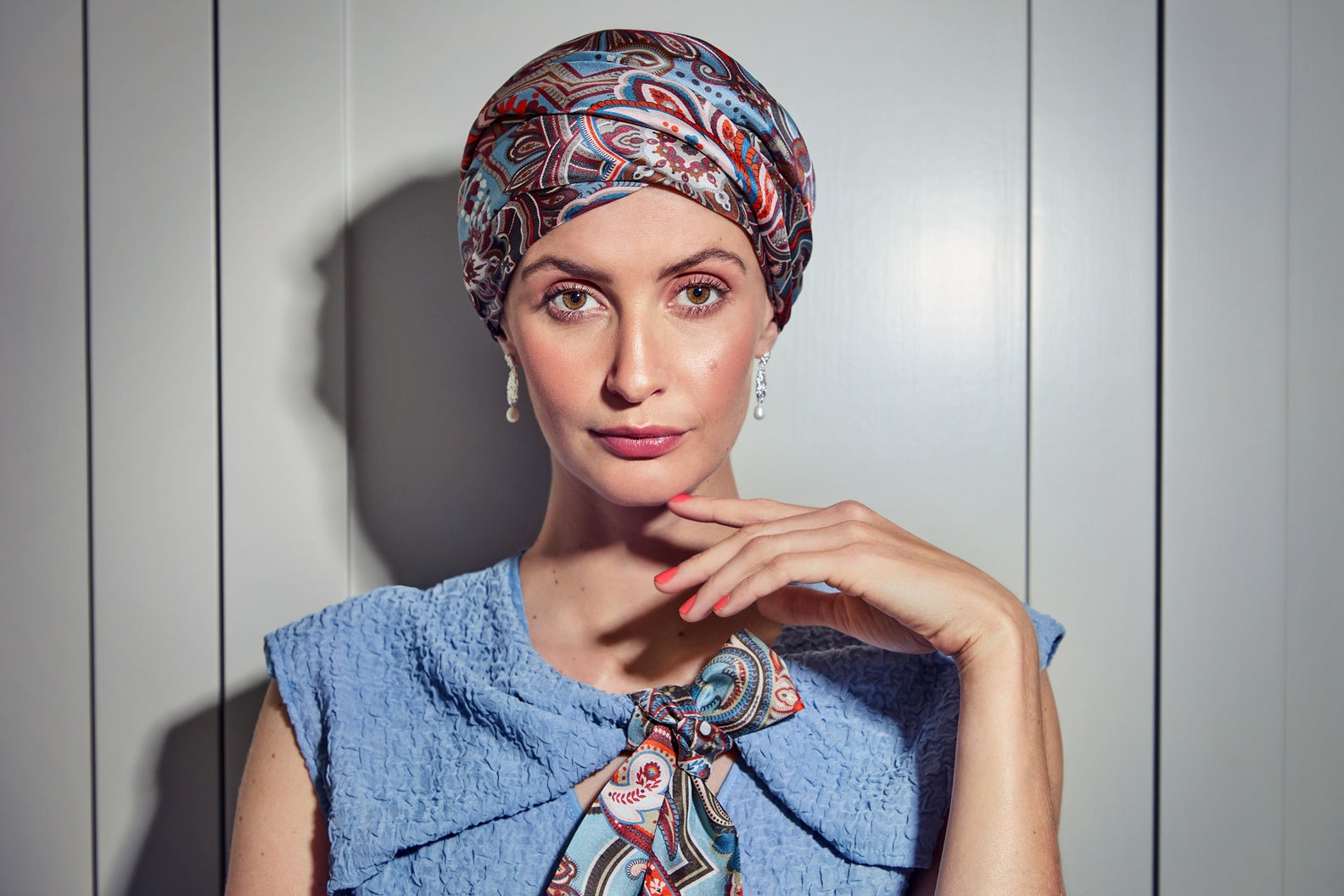 HOCMILENA TURBAN - Royal Paisley Blue