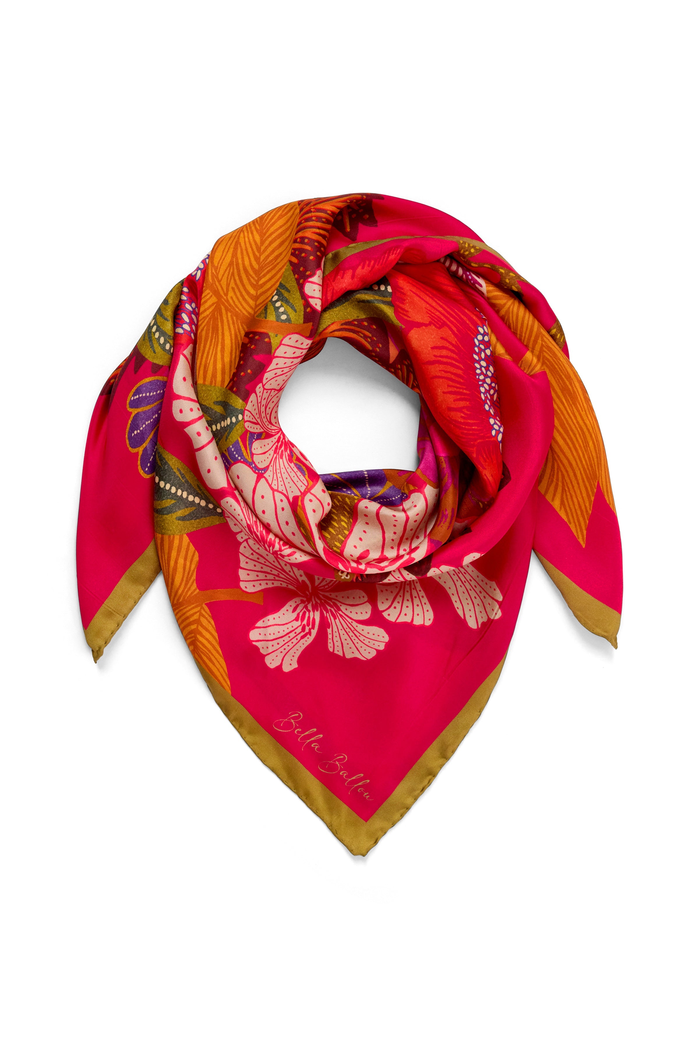 SILK SCARF - Bouquet Pink