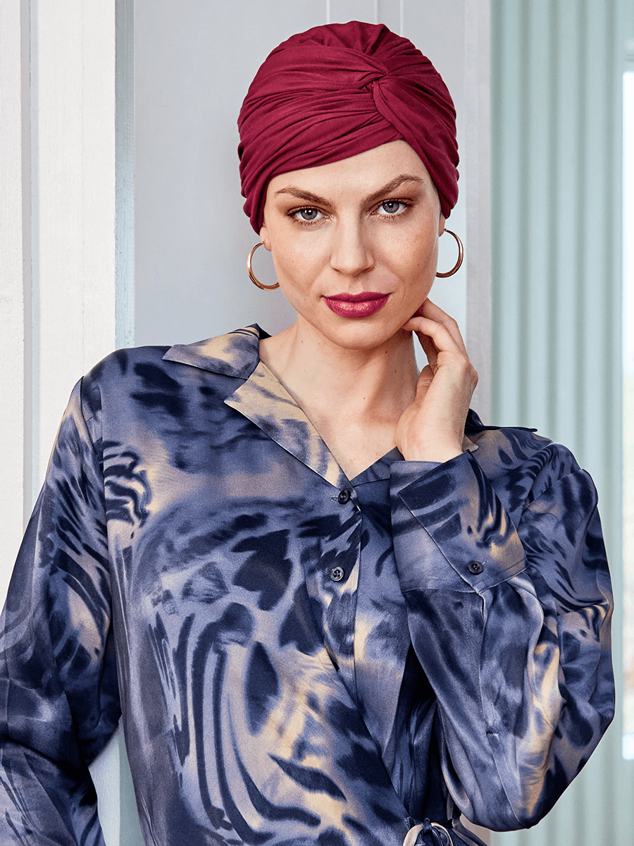 HOCJOYO TURBAN - Red Plum