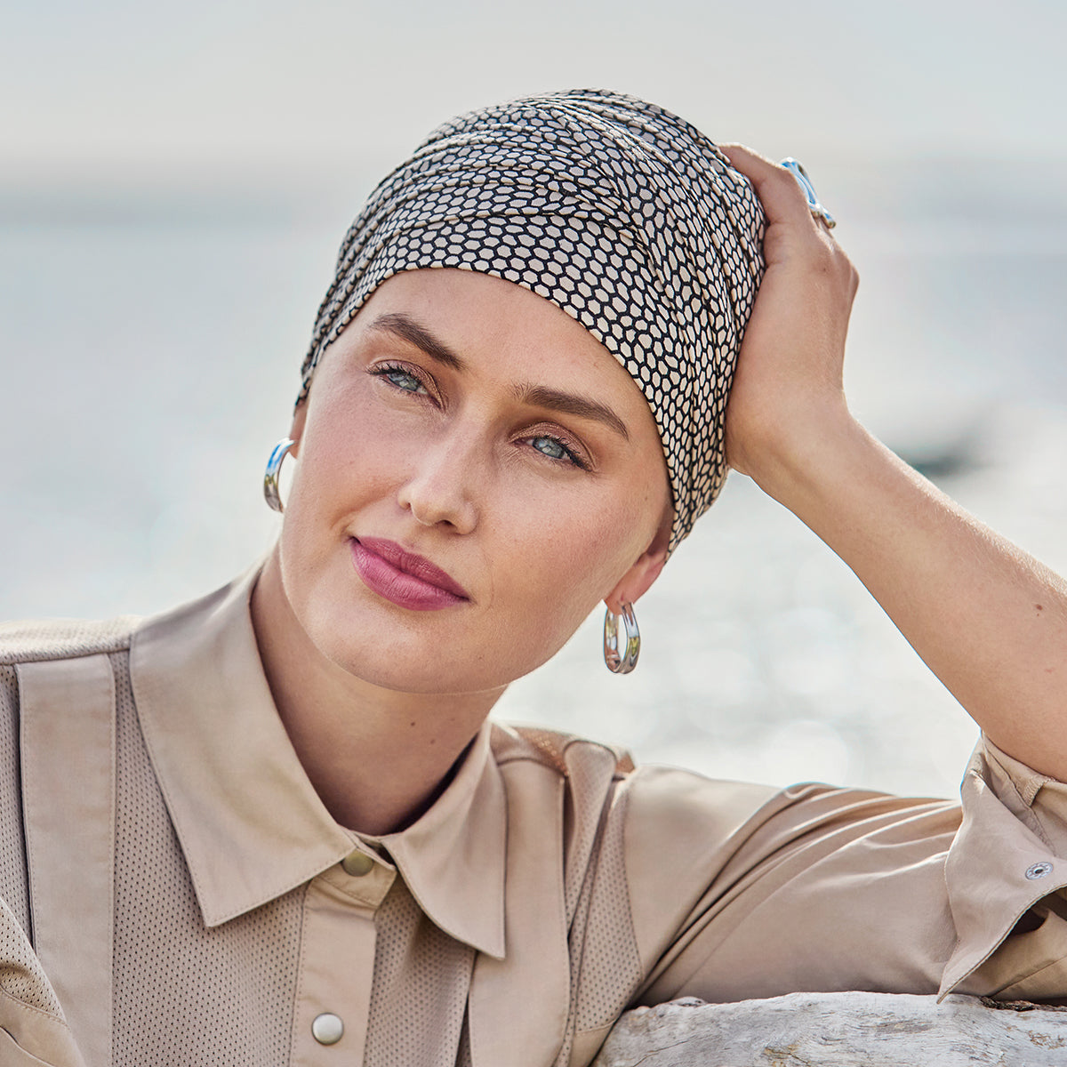 HocSHANTI TURBAN - Beige Snake