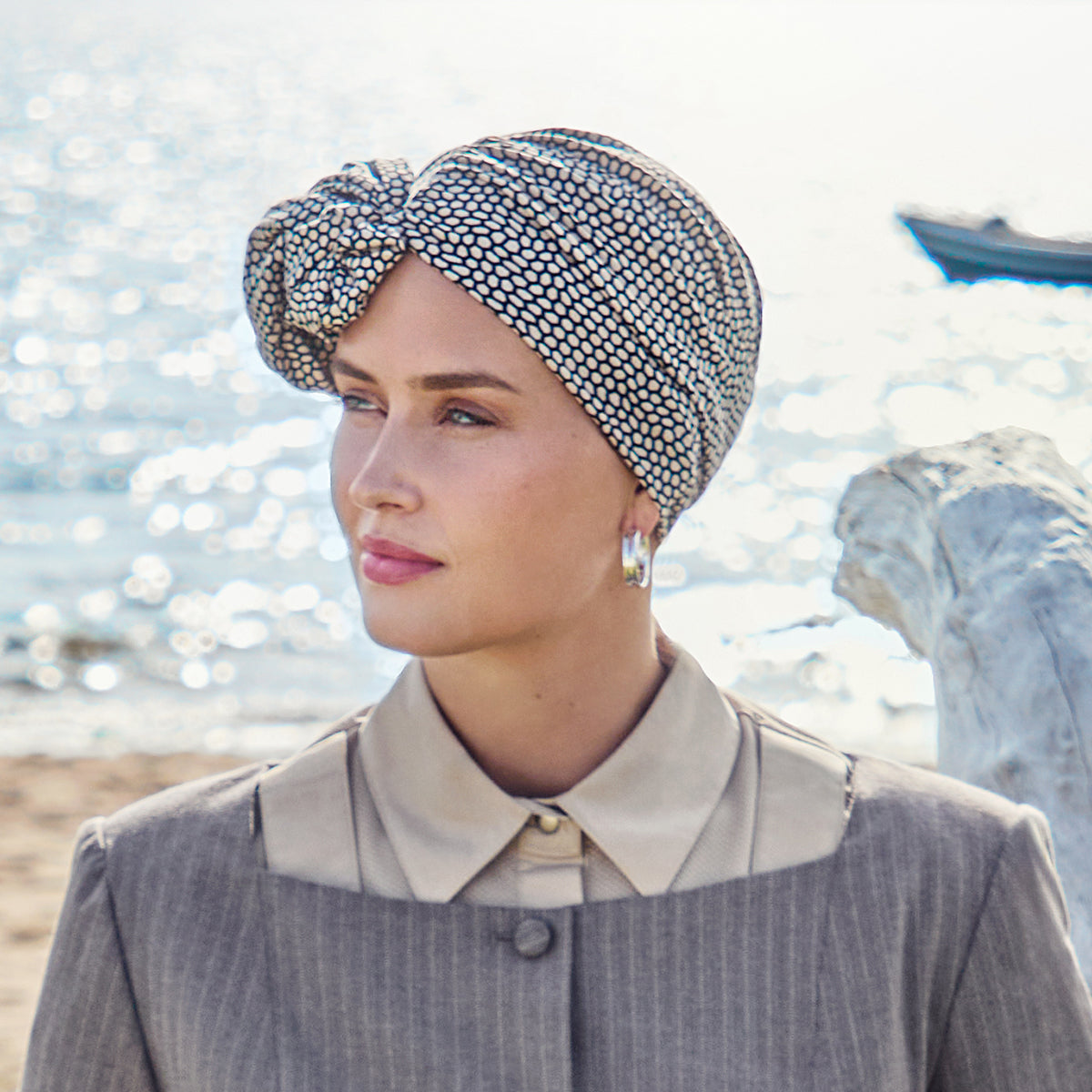 HocSHAKTI TURBAN - Beige Snake