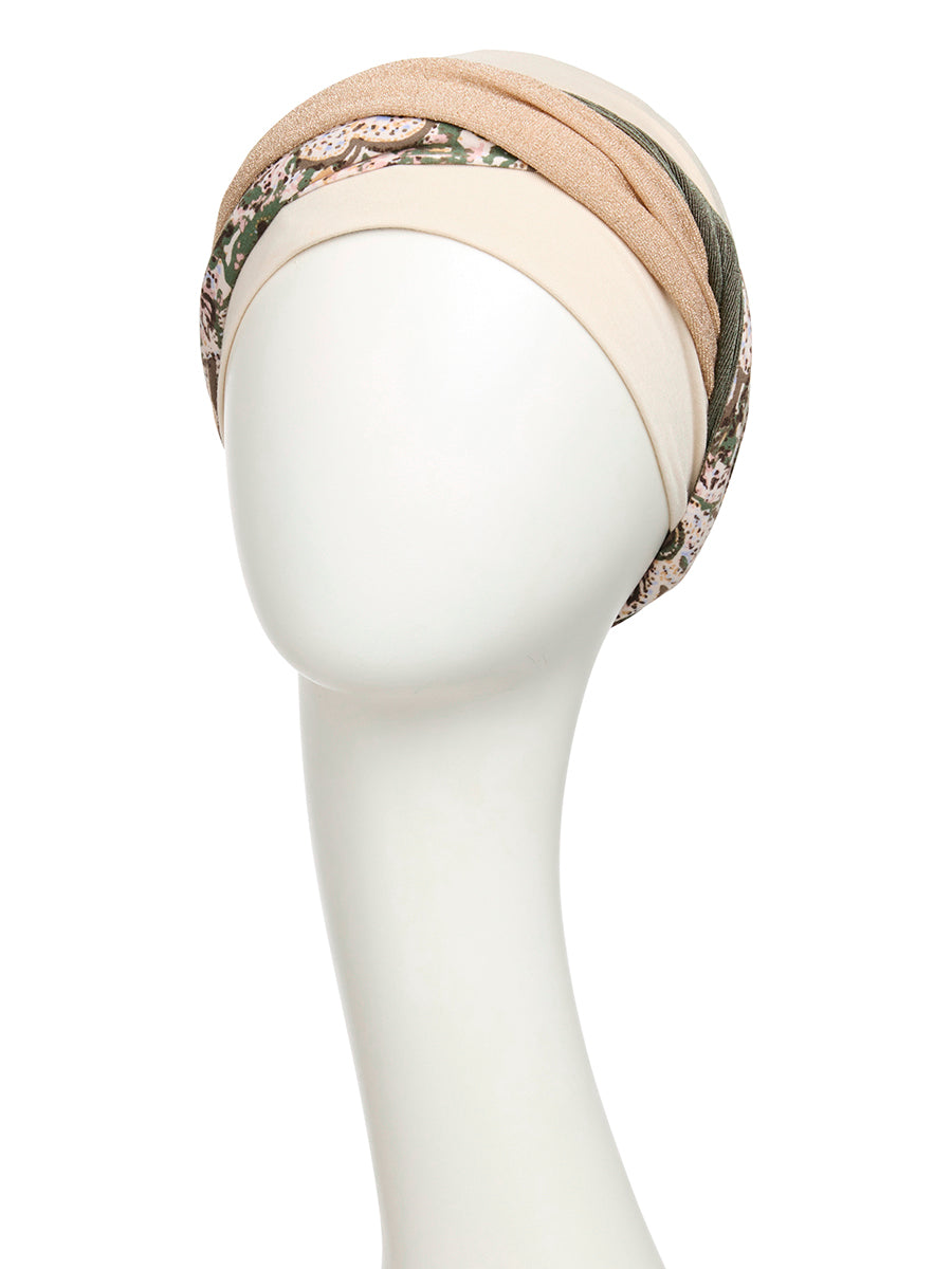 HocSHAKTI TURBAN - Wheat Beige w/Romance