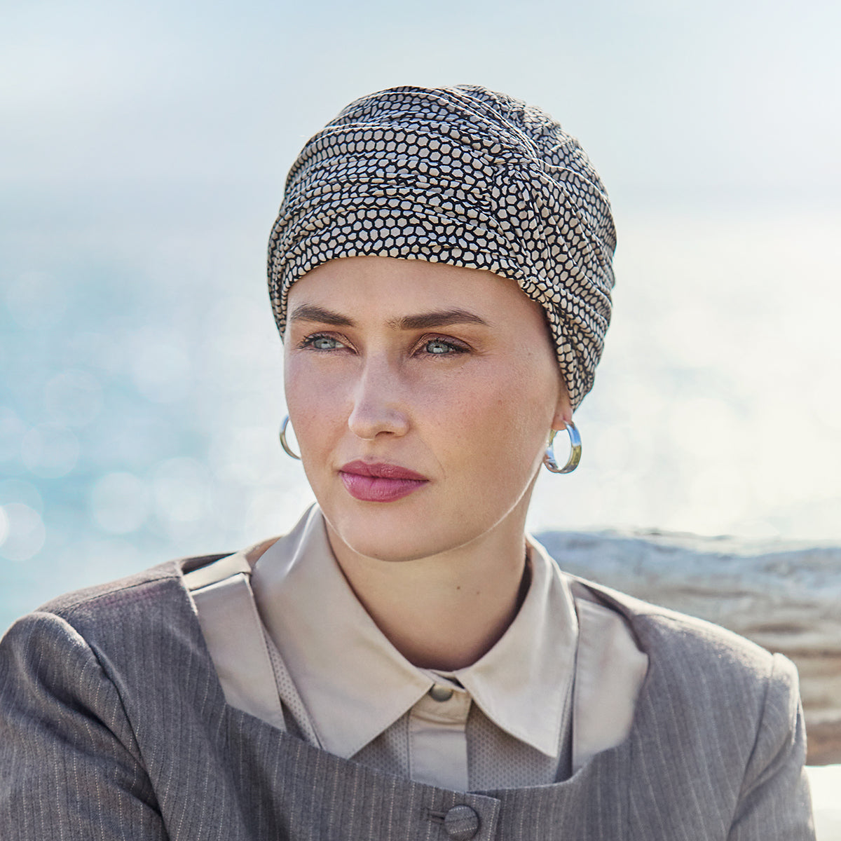 HocJOYO TURBAN - Beige Snake
