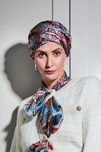HOCMILENA TURBAN - Royal Paisley Blue