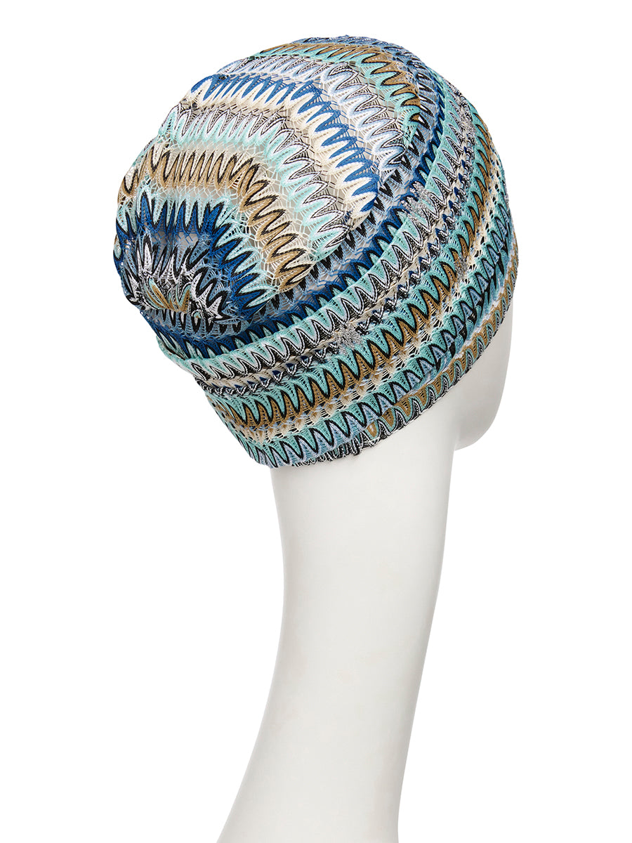 HocRUBY SKYE BOHO TURBAN - Zig-Zag Blues