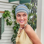 HocRUBY SKYE BOHO TURBAN - Zig-Zag Blues