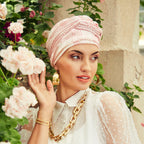 HocAMBER BOHO TURBAN - Red Golden Glam