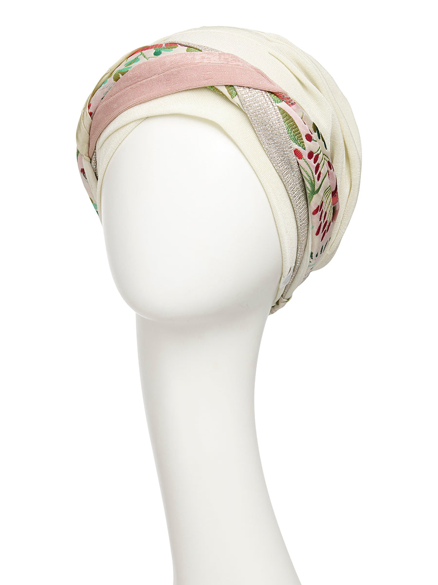 HocPERLA BOHO TURBAN - Pastel Brocade