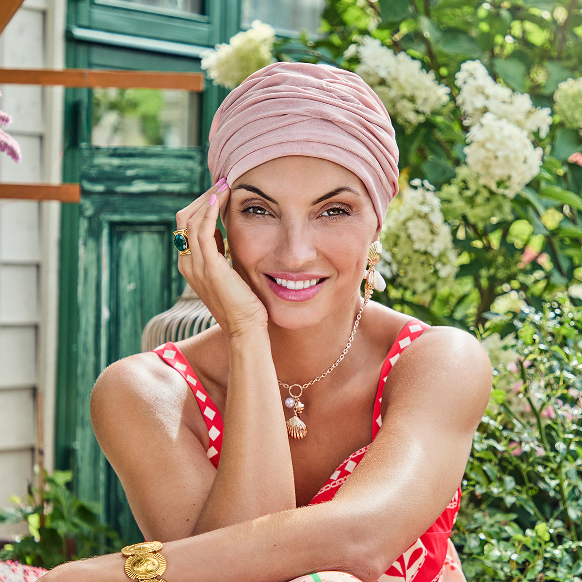 HocARIA BOHO TURBAN - Pearl Blush