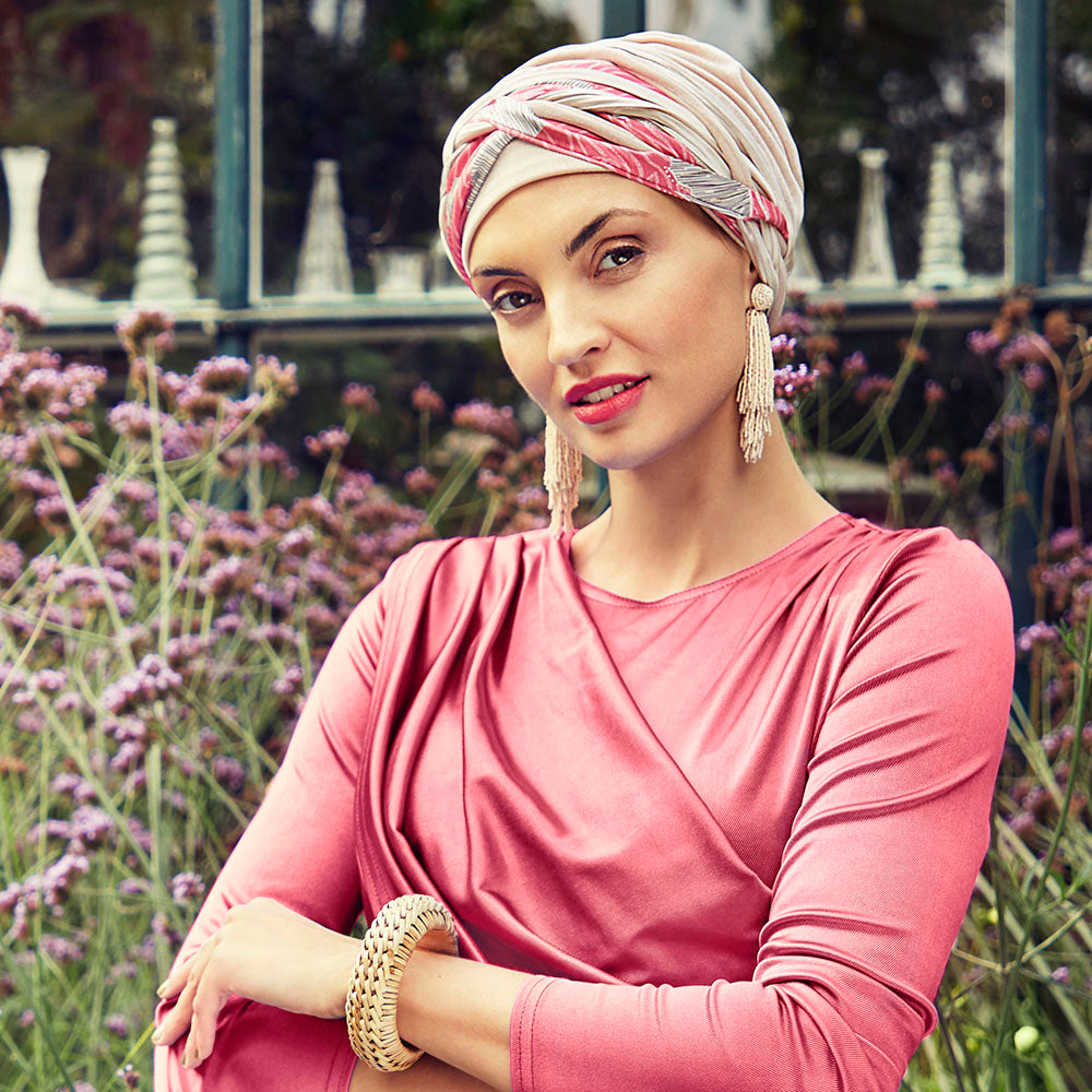 HocSCARLETT BOHO TURBAN - Toffee & Caramel Mix