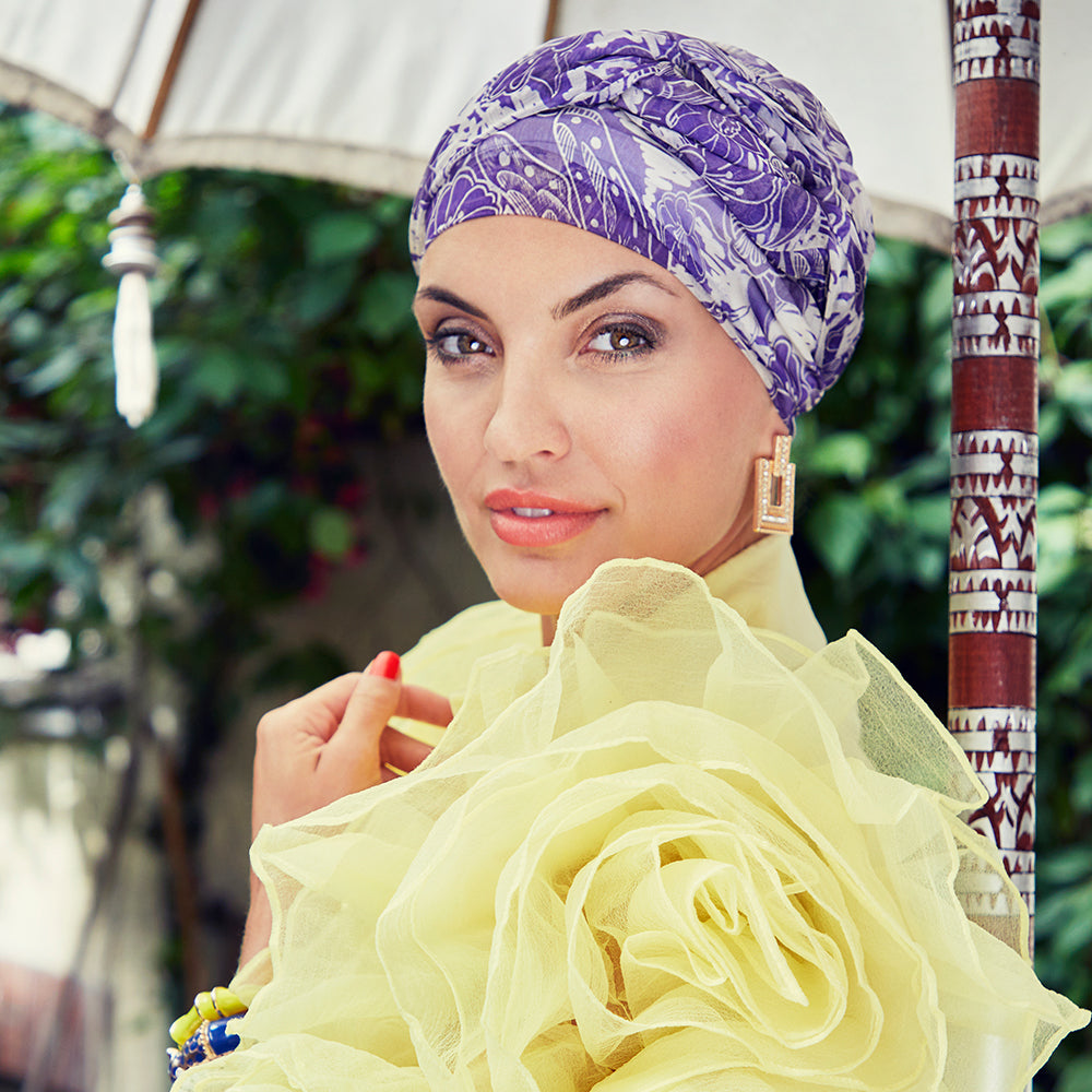 HocAMBER BOHO TURBAN - Purple Romance
