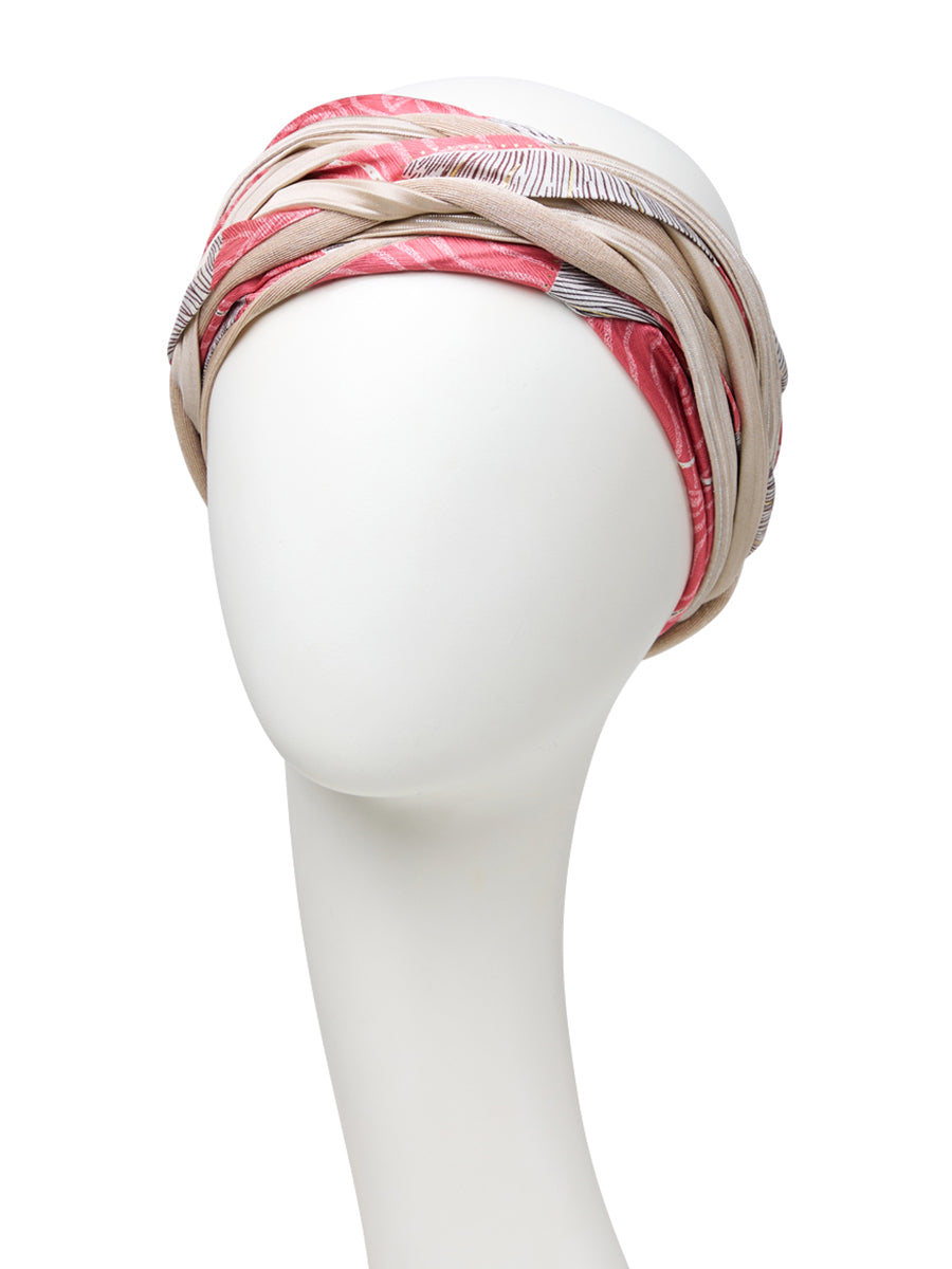HocSCARLETT BOHO TURBAN - Toffee & Caramel Mix