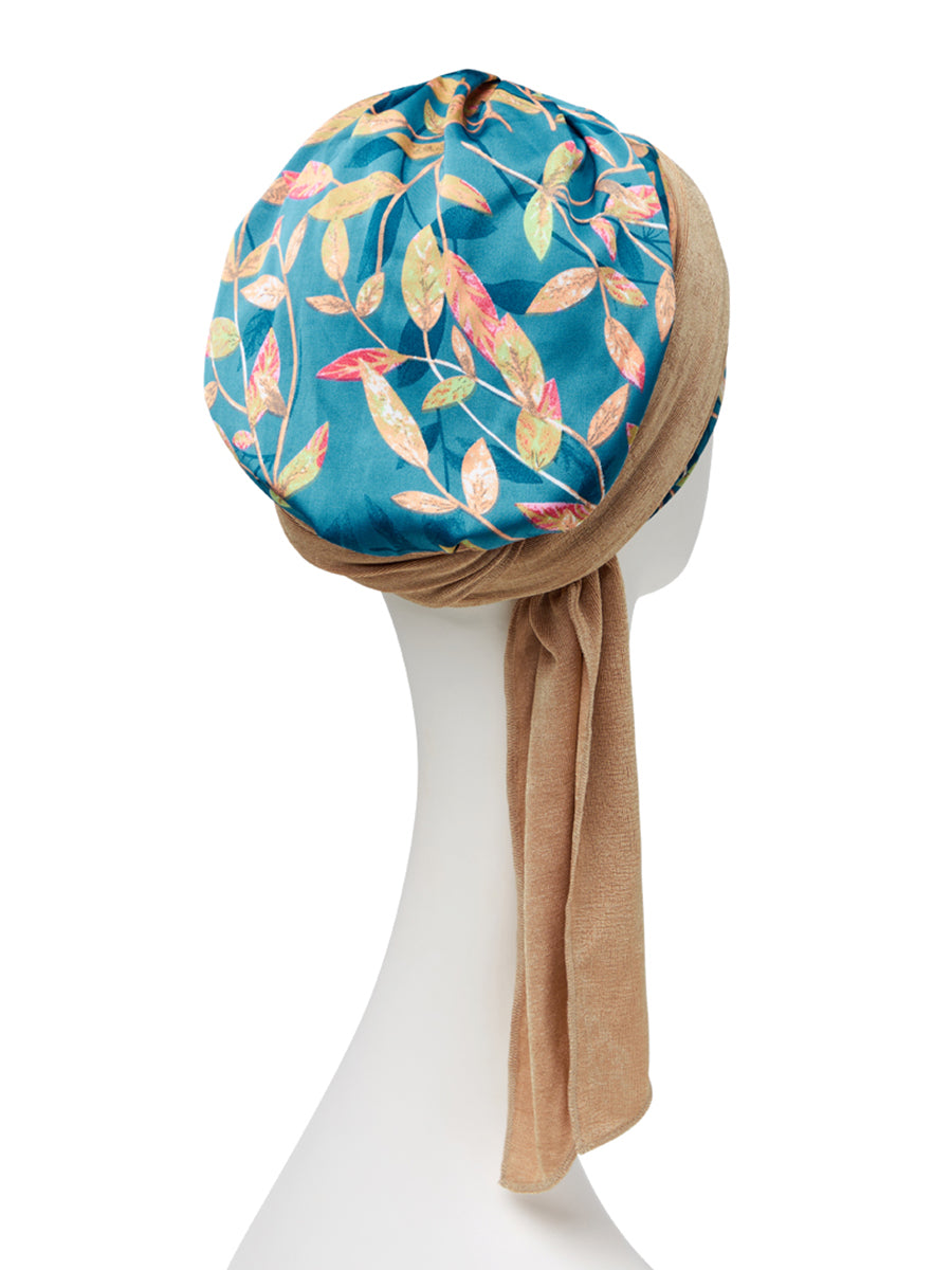 HocSIENNA BOHO TURBAN - Blue Toffee Garden