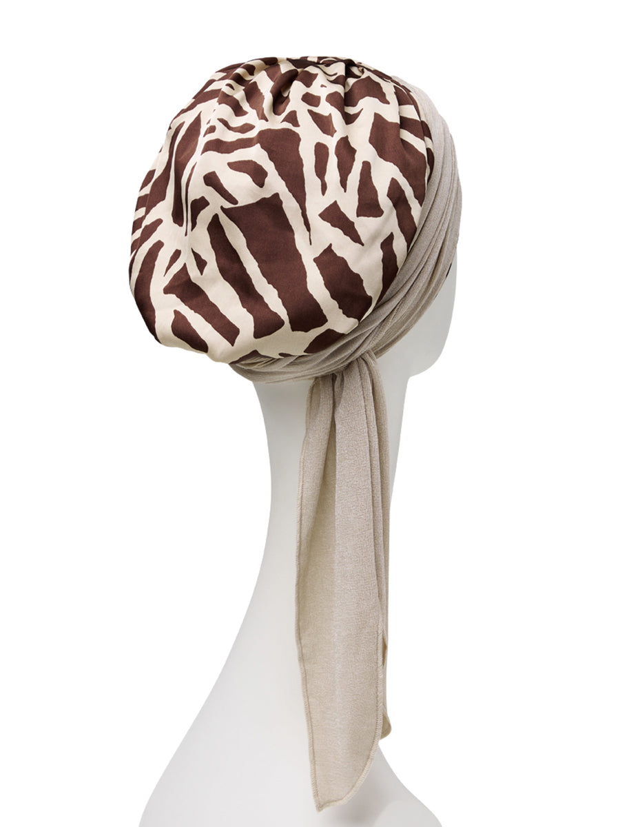HocSIENNA BOHO TURBAN - Soft Beige Giraffe
