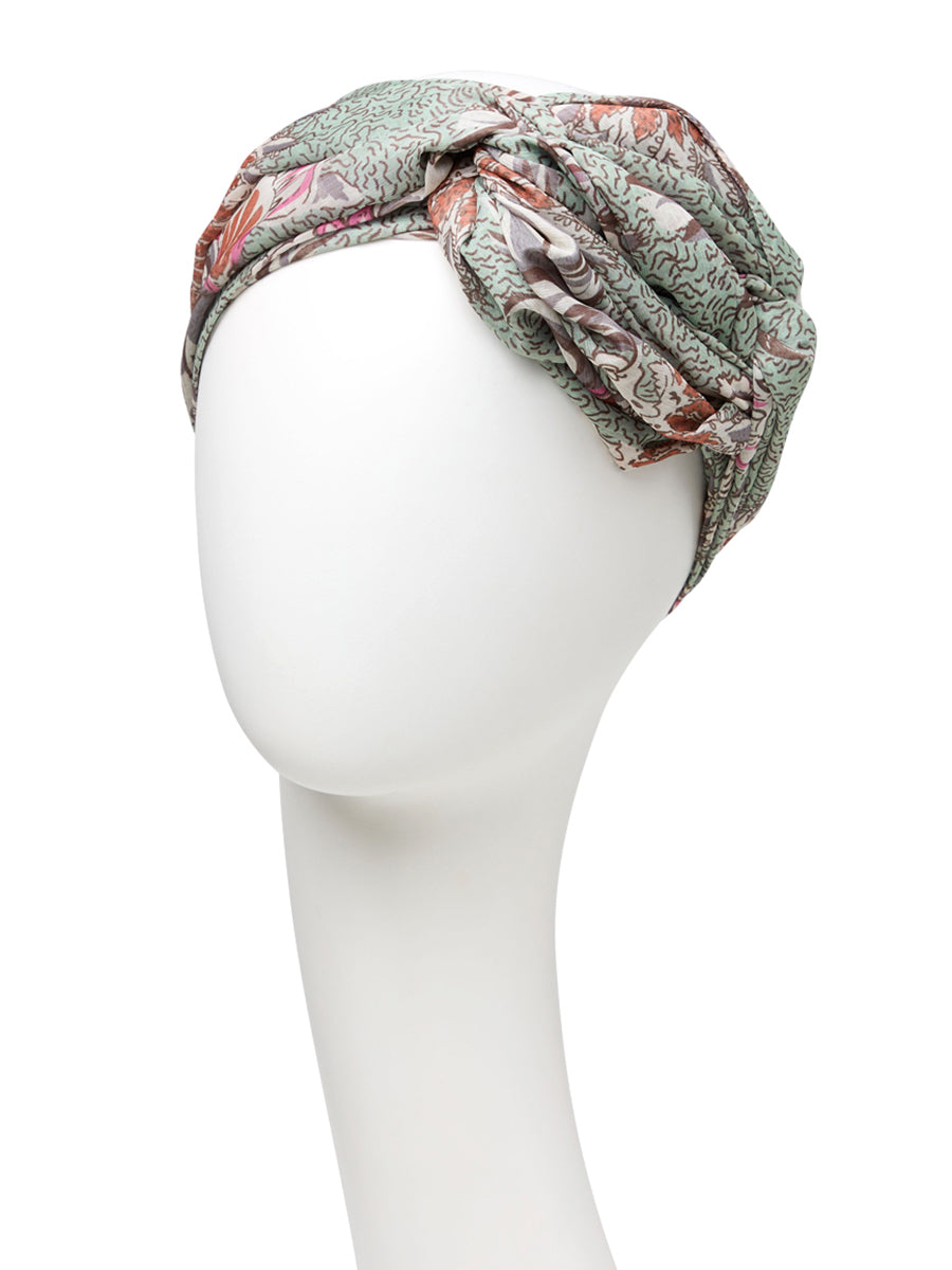 HocAMBER BOHO TURBAN - Cheerful Garden Green