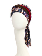 HOCBEATRICE TURBAN W.RIBBONS - Tie Dye Dusk
