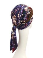 HOCBEATRICE TURBAN W.RIBBONS - Tie Dye Dusk