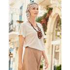 HocBEATRICE TURBAN - Beige Ornaments