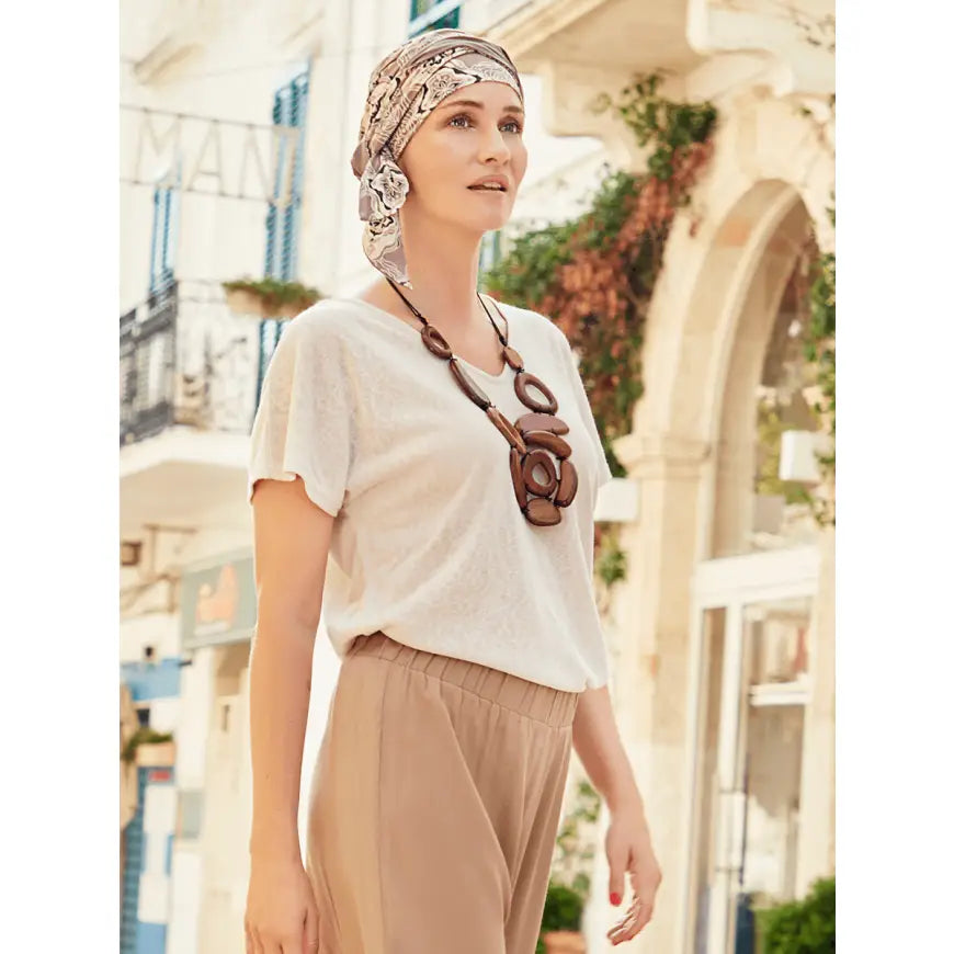 HocBEATRICE TURBAN - Beige Ornaments